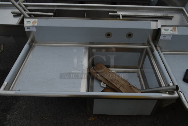 BRAND NEW SCRATCH AND DENT! Regency 600S1232324L Stainless Steel Single Bay Sink w/ Left Side Drain Board.  - Image 2 of 4