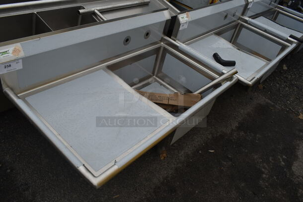 BRAND NEW SCRATCH AND DENT! Regency 600S1232324L Stainless Steel Single Bay Sink w/ Left Side Drain Board.  - Image 3 of 4
