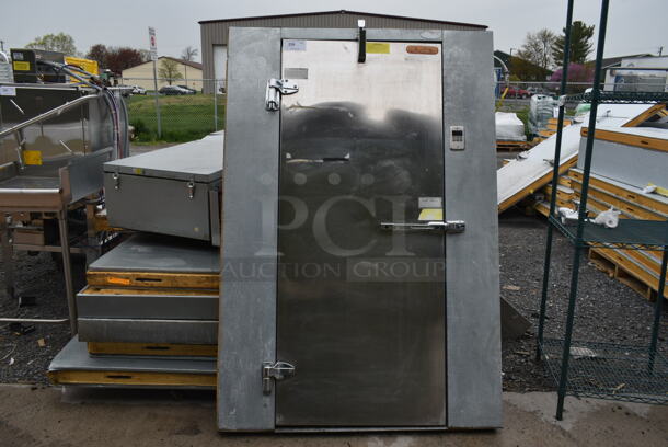 8'x8' Norlake SELF CONTAINED Walk In Freezer Box w/ Copeland FJEF-0108-CFV-060 208-230 Volt, 1 Phase Compressor and Norlake CPF075DC-A 208-230 Volt, 1 Phase Condenser. No Floor. - Image 1 of 12