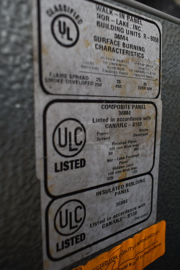 8'x8' Norlake SELF CONTAINED Walk In Freezer Box w/ Copeland FJEF-0108-CFV-060 208-230 Volt, 1 Phase Compressor and Norlake CPF075DC-A 208-230 Volt, 1 Phase Condenser. No Floor. - Image 5 of 12