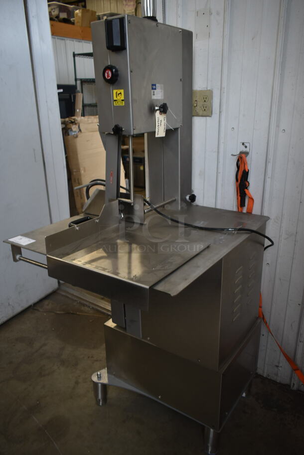 BRAND NEW SCRATCH AND DENT! Avantco 177EMBS94SS Metal Commercial Floor Style Meat Saw. 220 Volts, 3 Phase. Tested and Working! - Image 1 of 9