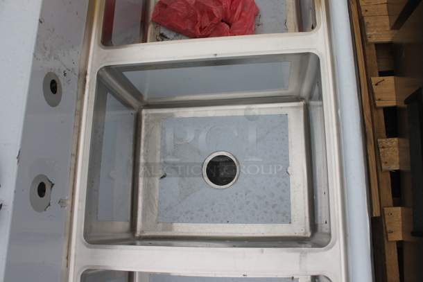 BRAND NEW SCRATCH AND DENT! Regency 600S3162018L Stainless Steel 3 Bay Sink w/ Left Side Drain Board. No Legs.  - Image 5 of 7