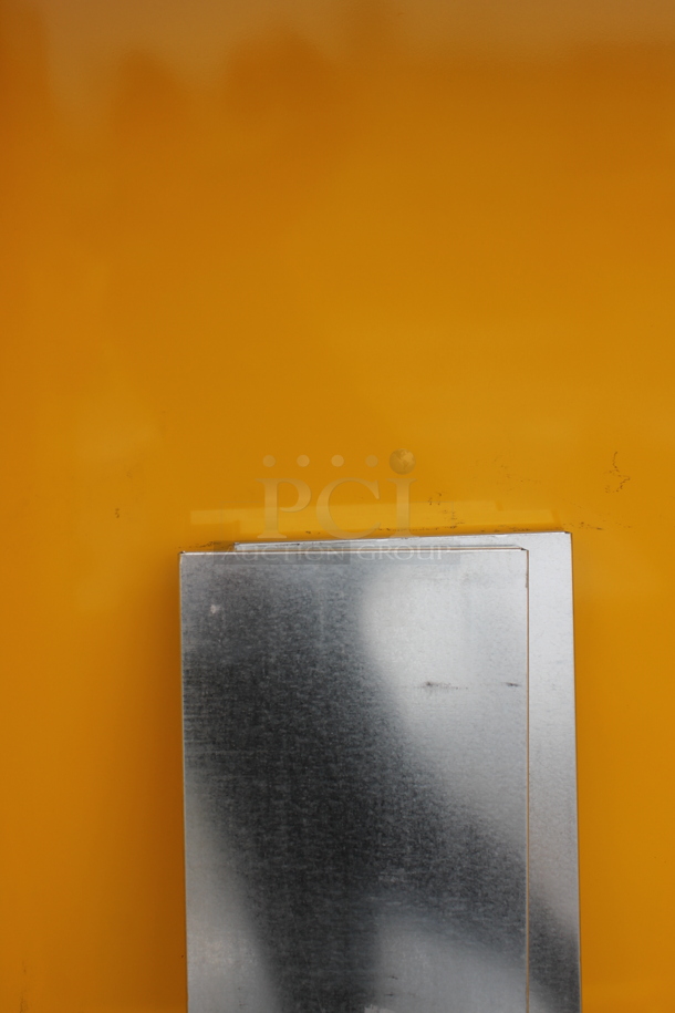 BRAND NEW SCRATCH AND DENT! Eagle Manufacturing Tower YPI47XLEGS Yellow Paint Safety Cabinet with 2 Manual-Closing Doors, 5 Shelves, and 60 Gallon Capacity - Image 3 of 5