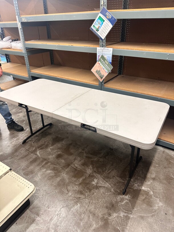 Clean LIFETIME 6-FOOT FOLDING TABLE (COMMERCIAL) - Image 1 of 7
