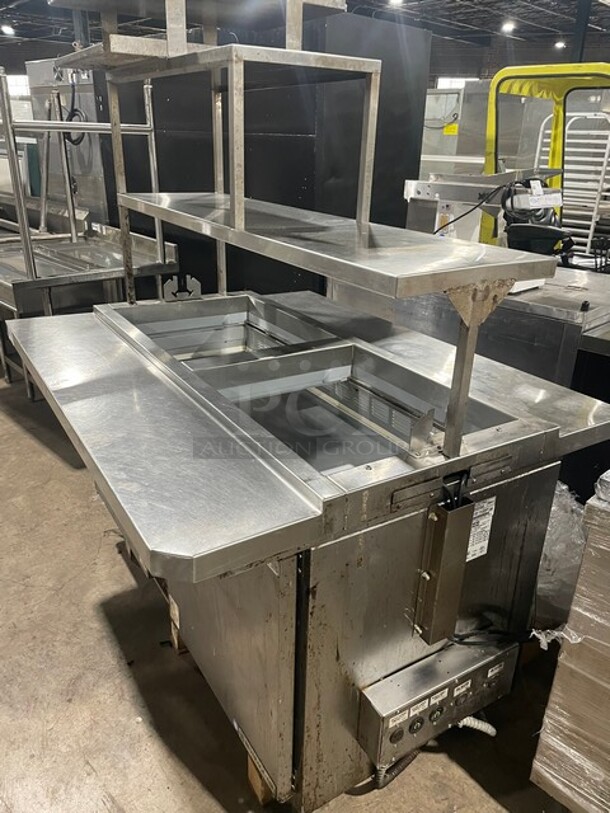 Beverage Air Sandwich/Salad Prep Table! With 3 Tire Overhead Shelf And 2 Door Underneath Storage Space! On Legs! MODEL SPE60-24M-006 SN:12010763 155V 1PH - Image 2 of 10