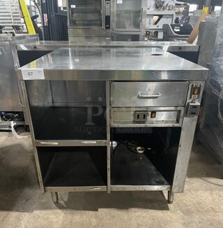 Franke All Stainless Steel Working Table With 2 Underneath Storage Space And Warming Drawer! 120V 1PH