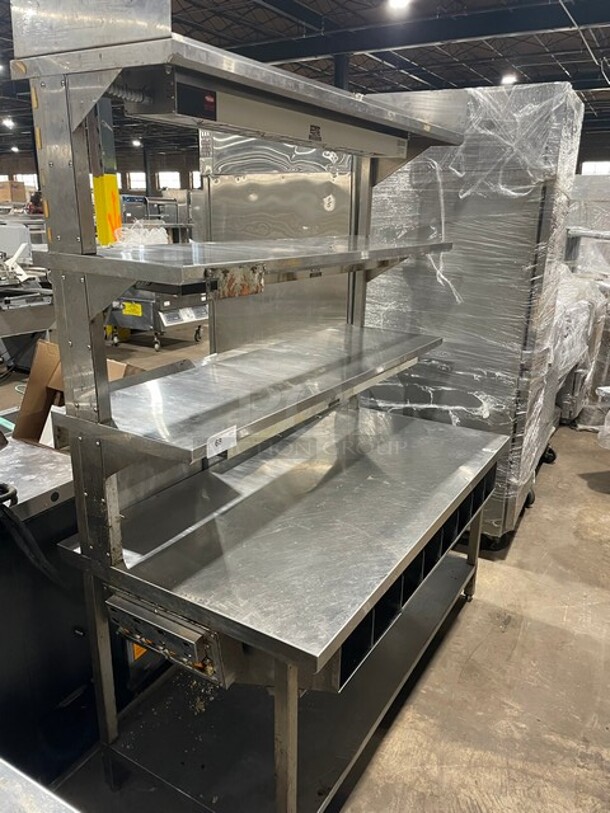 Franke All Stainless Steel Prep/Delivery Counter! With Under The Hood Heat Lamp and Build In Cubby's For Utensils! SN: 307160000534 120V 1PH - Image 2 of 11