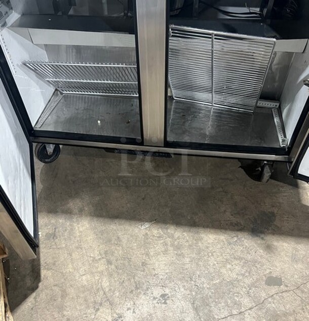 True Commercial 2 Door Refrigerated Lowboy/Worktop Cooler! With Backsplash! All Stainless Steel! On Casters! Model: TWT48 - Image 7 of 8