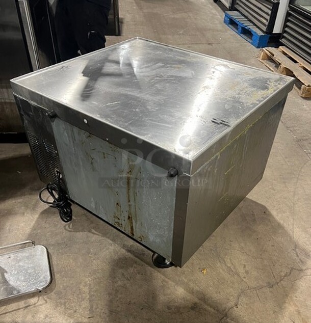 Beverage Air Stainless Steel Commercial 2 Drawer Chef Base on Commercial Casters! 
Working When Removed! MODEL WTFCS36D1 SN: 13308083 115V 1PH - Image 7 of 9
