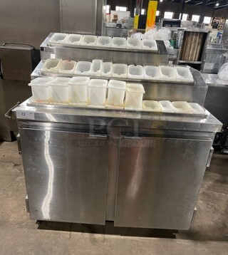 Franke Custom Made All Stainless Steel Tripple Tear Sandwich Prep Table! MODEL FNT60 SN: 304170000894 115V 1PH