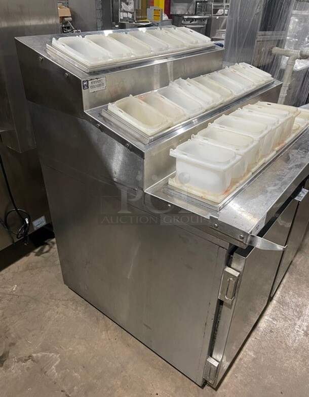 Franke Custom Made All Stainless Steel Tripple Tear Sandwich Prep Table! MODEL FNT60 SN: 304170000894 115V 1PH - Image 2 of 9