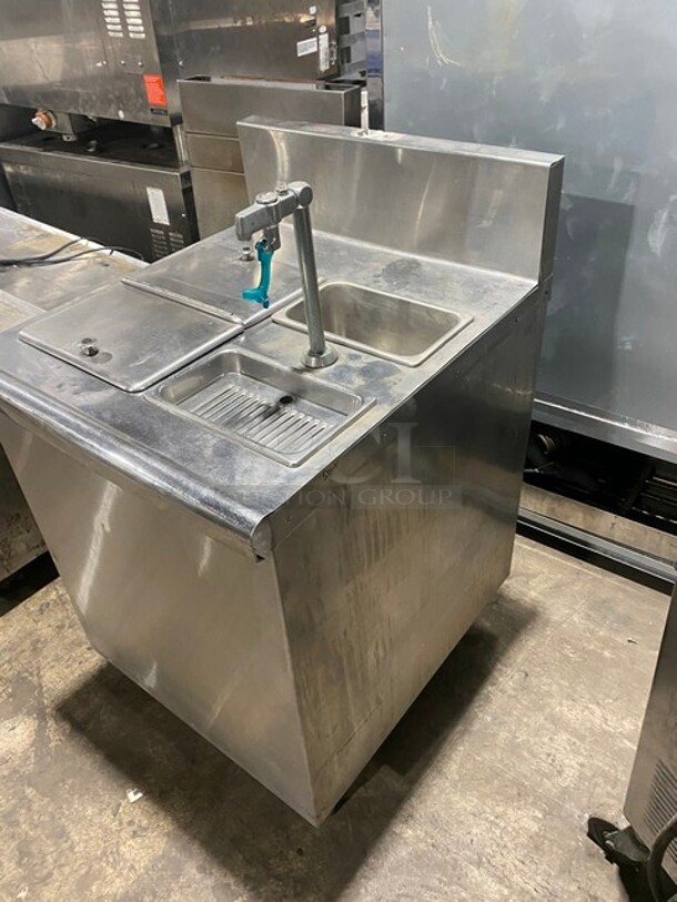 All Stainless Steel Custome Made Ice Bin With Water Tap! On Legs! - Image 2 of 11