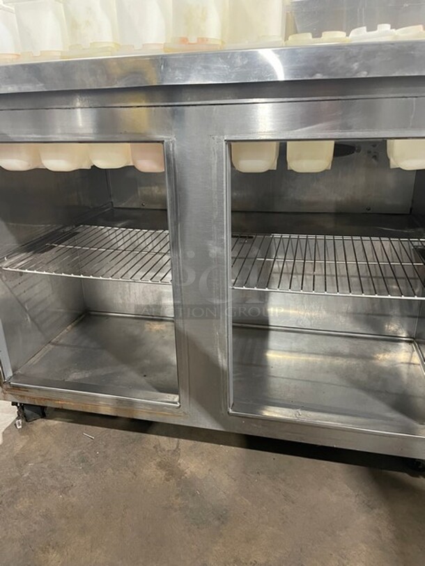 Franke Custom Made All Stainless Steel Tripple Tear Sandwich Prep Table! MODEL FNT60 SN: 304170000894 115V 1PH - Image 5 of 9