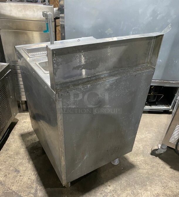 All Stainless Steel Custome Made Ice Bin With Water Tap! On Legs! - Image 3 of 11