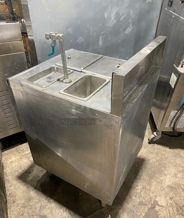 All Stainless Steel Custome Made Ice Bin With Water Tap! On Legs! - Image 4 of 11