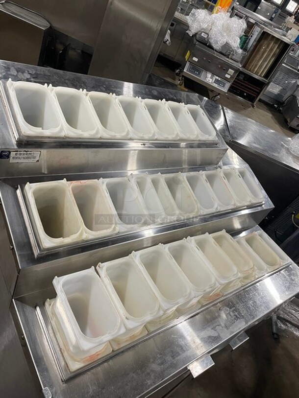 Franke Custom Made All Stainless Steel Tripple Tear Sandwich Prep Table! MODEL FNT60 SN: 304170000894 115V 1PH - Image 9 of 9