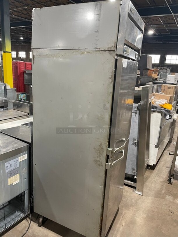 Beverage Air Stainless Steel Commercial 2 Half Size Door Reach In Cooler! On Commercial Casters! MODEL HR1-1HS SN: 12205555 115V 1PH - Image 2 of 9