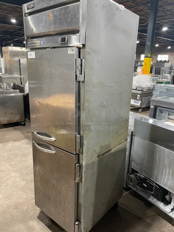 Beverage Air Stainless Steel Commercial 2 Half Size Door Reach In Cooler! On Commercial Casters! MODEL HR1-1HS SN: 12205555 115V 1PH - Image 4 of 9