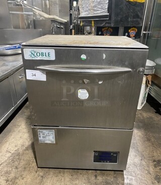 Noble Commercial Undercounter Dishwasher! All Stainless Steel! Model: WAREFORCEUH30 SN:20J388728 208V 1PH