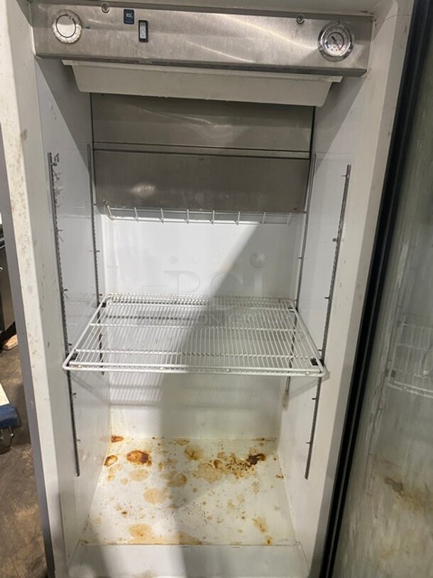 Electrolux Metal Commercial Single Door Reach In Cooler Merchandiser w/ Poly Coated Racks! On Commercial Casters! MODEL KGM220RHY3 SN:WA10801781 115V  - Image 5 of 10