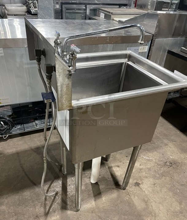 Elkay Stainless Steel Prep Sink With Faucet and Handles! - Image 4 of 9