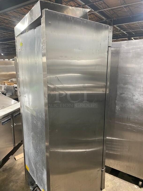 Migali Stainless Steel Reach In Cooler! With Poly Coated Racks! Model G31F! 115V! On Commercial Casters! MODEL G31F SN: 10070005M 115V  - Image 4 of 10