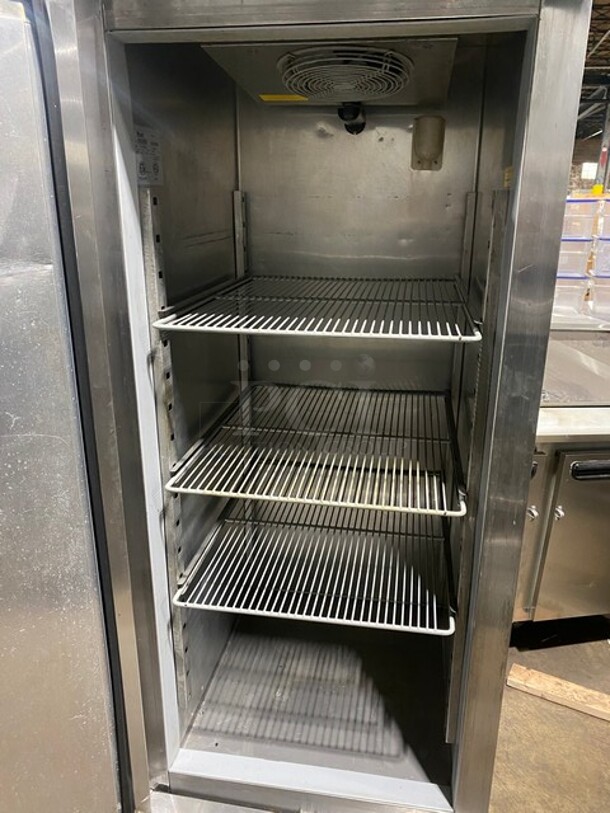 Migali Stainless Steel Reach In Cooler! With Poly Coated Racks! Model G31F! 115V! On Commercial Casters! MODEL G31F SN: 10070005M 115V  - Image 5 of 10