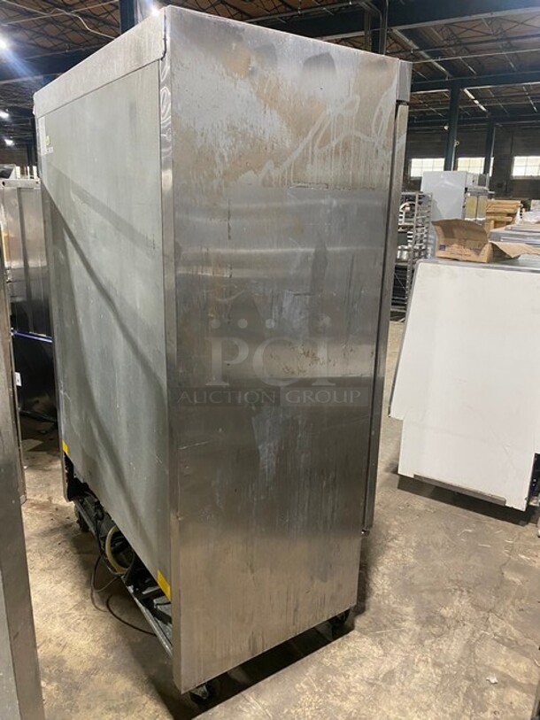 Fagor Stainless Steel Commercial Two Door Reach In Cooler w/ Poly Coated Racks on Commercial Casters! MODEL QVR2 SN: 11020148M 115V  - Image 4 of 10