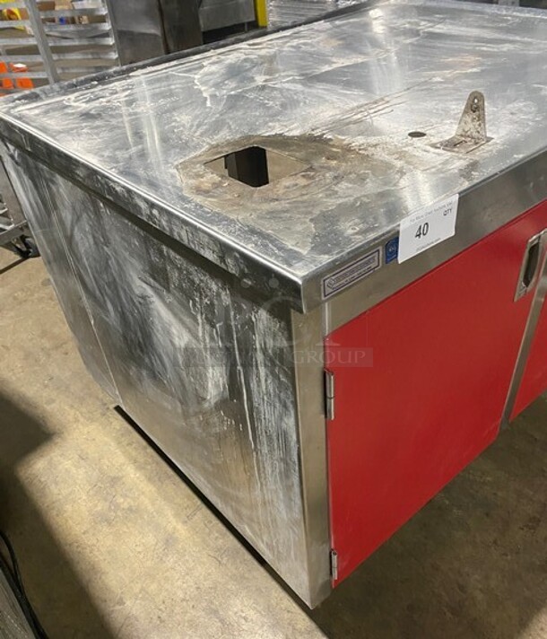 All Stainless Steel Beverage Counter With 2 Door Storage Under! - Image 2 of 9