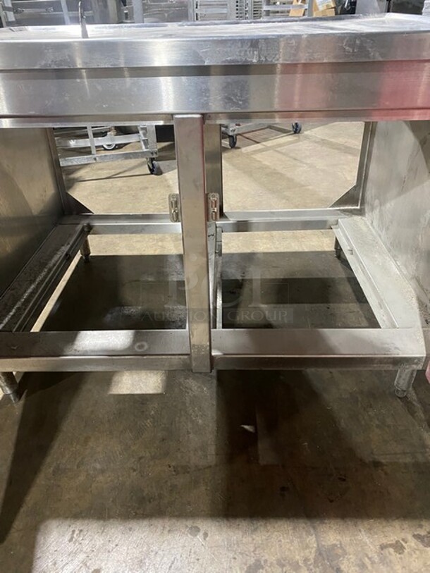 All Stainless Steel Beverage Counter With 2 Door Storage Under! - Image 5 of 9