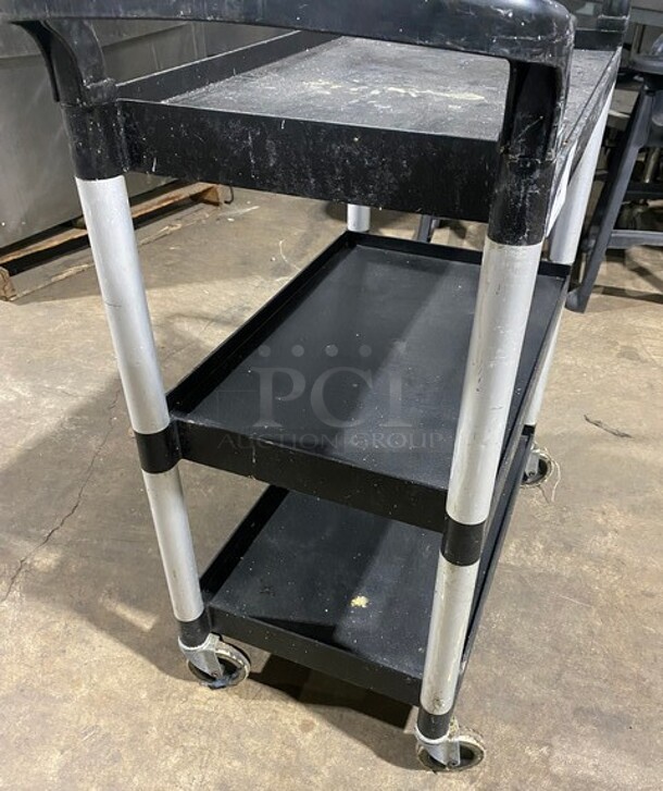 Cambro Black Utility/Bussing Cart with Three Shelves! On Commercial Casters! - Image 6 of 9