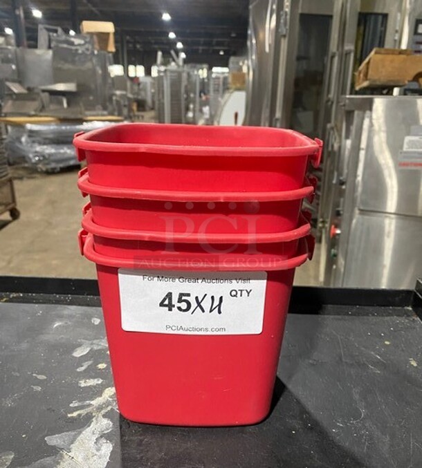 Red Sanitary Buckets! 4x Your Bid! - Image 1 of 8