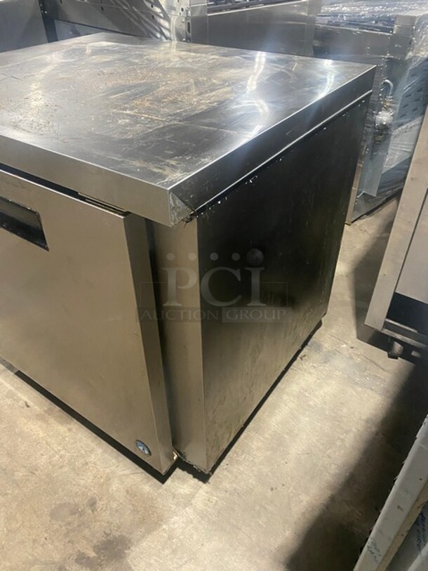 Hoshizaki Commercial Single Door Lowboy/Worktop Cooler! All Stainless Steel! On Commercial Casters! Working When Removed! Model: UR36A SN: L50358E  - Image 2 of 9