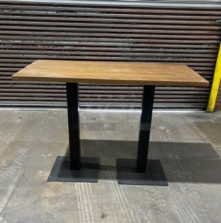 WOW! Full Wood Heavy Duty 30x48 Table With Heavy Duty Metal Base!