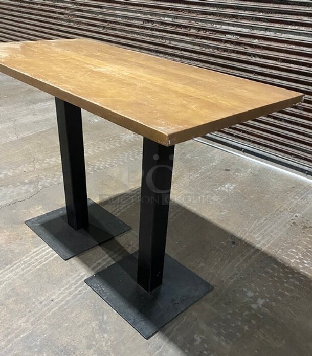 WOW! Full Wood Heavy Duty 30x48 Table With Heavy Duty Metal Base! - Image 2 of 7