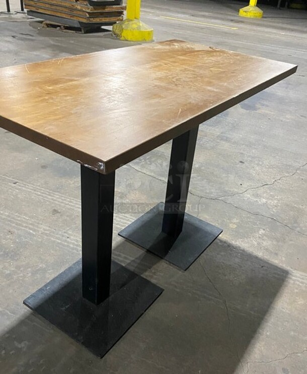 WOW! Full Wood Heavy Duty 30x48 Table With Heavy Duty Metal Base! - Image 3 of 7