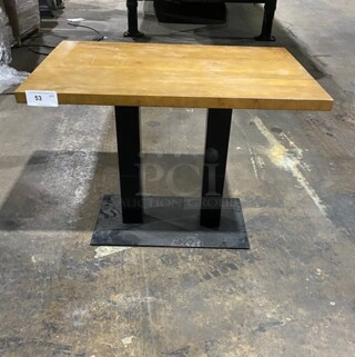 WOW! Full Wood Heavy Duty 30x48 Table With Heavy Duty Metal Base!