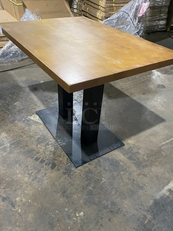 WOW! Full Wood Heavy Duty 30x48 Table With Heavy Duty Metal Base! - Image 2 of 7