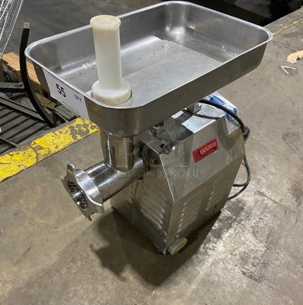 Avantco  Stainless Steel Commercial Countertop #12 Meat Grinder w/ Tray and Pusher! Model MG12 SN:18016617 110V 1PH - Image 2 of 10