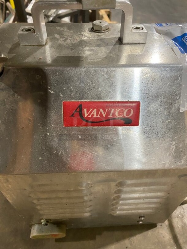 Avantco  Stainless Steel Commercial Countertop #12 Meat Grinder w/ Tray and Pusher! Model MG12 SN:18016617 110V 1PH - Image 7 of 10