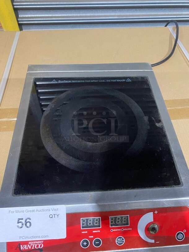 Avantco Stainless Steel Countertop Electric Powered Single Burner Induction Range! MODEL 1771C1800 120V - Image 7 of 9
