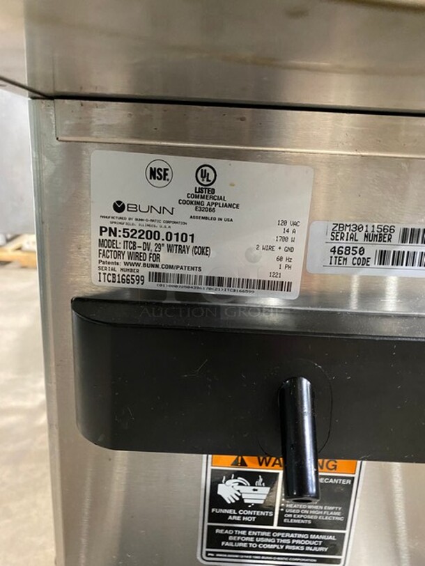 Bunn Commercial Countertop Tea Brewer! Working When Removed! MODEL ITCBDV29 SN: ITCV166599 - Image 6 of 9