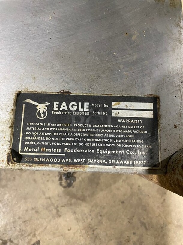 Eagle Stainless Steel Worktable With Build In Prep Sink! - Image 6 of 9