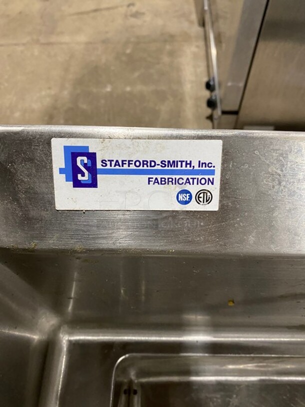 Nice! Stradford Smith High Quality All Stainless Steel 3 Compartment Corner Style Sink!  With Drain Board And Faucet & Jet Spray Assembly! - Image 8 of 10