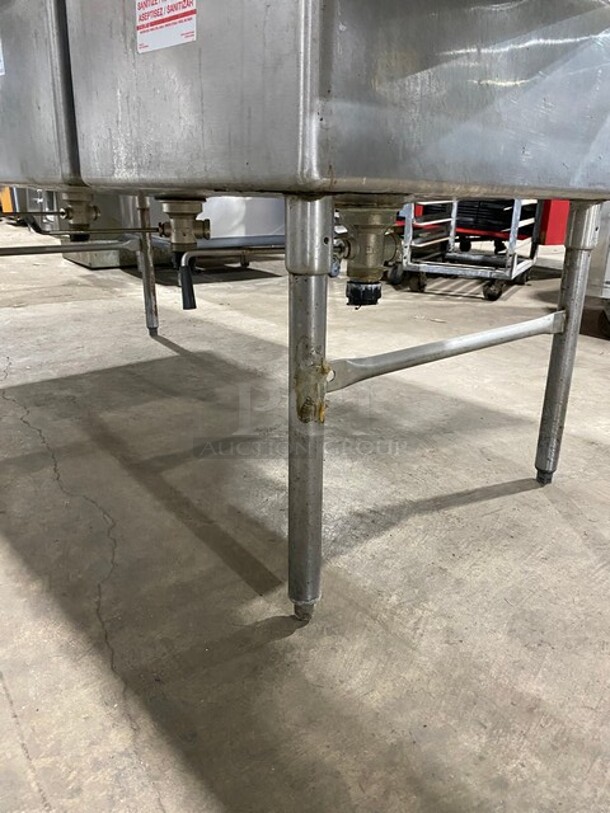 Sweet! Straford Smith High Quality Heavy Duty All Stainless Steel 3 compartment Dishwashing Sink With 2 Drain Boards! On Legs!  - Image 7 of 9