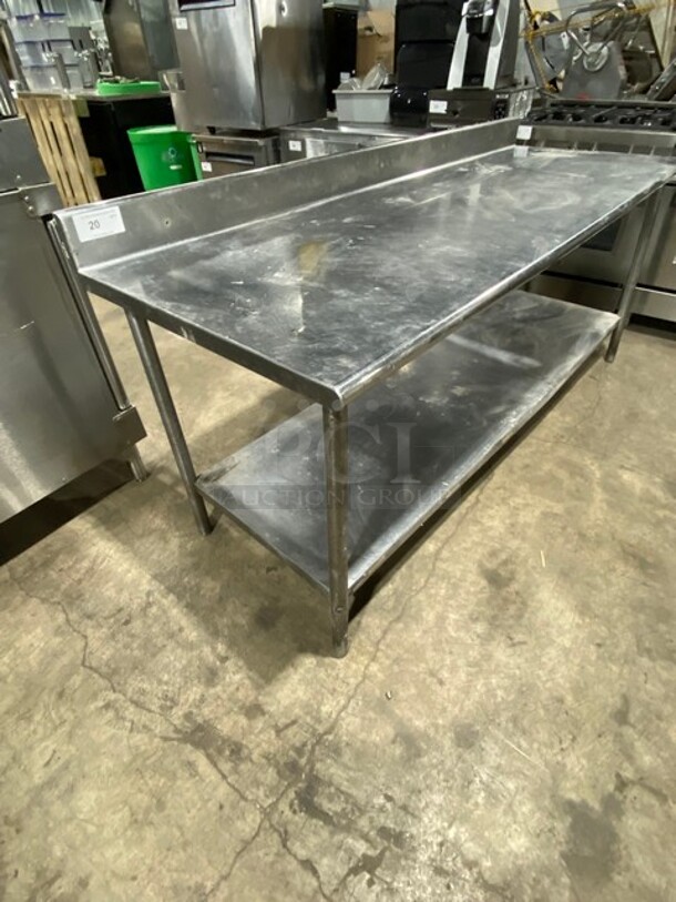 Stainless Steel Commercial Worktable with Backsplash and Undershelf - Image 2 of 8