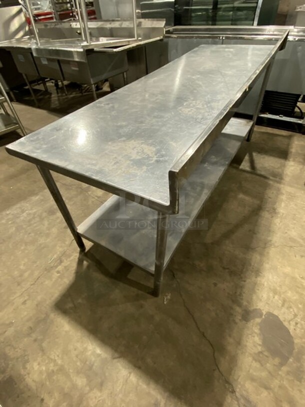 Stainless Steel Commercial Worktable with Backsplash and Undershelf - Image 4 of 8