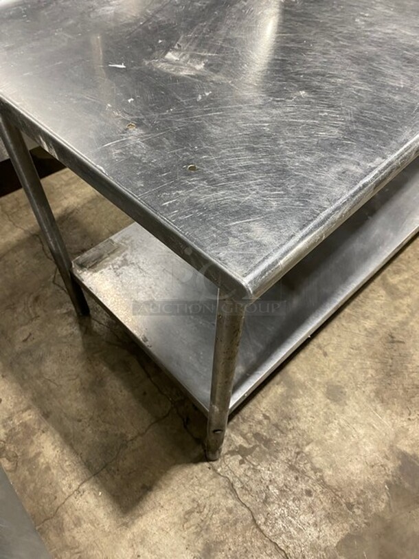 Stainless Steel Commercial Worktable with Backsplash and Undershelf - Image 8 of 8
