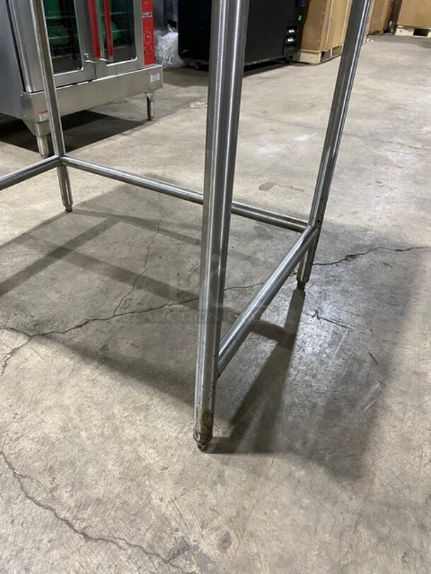 Stainless Steel Commercial Open Base Worktable with Backsplash! - Image 6 of 7