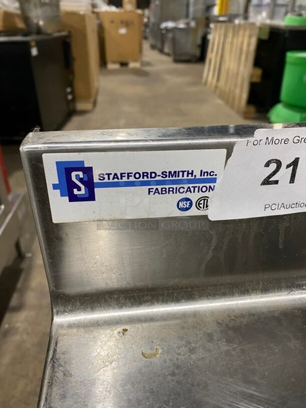 Stainless Steel Commercial Open Base Worktable with Backsplash! - Image 7 of 7